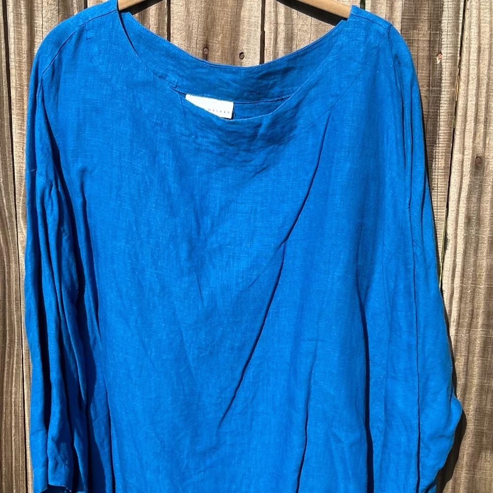 COPY - NWOT - Blue Blouse     100% Linen